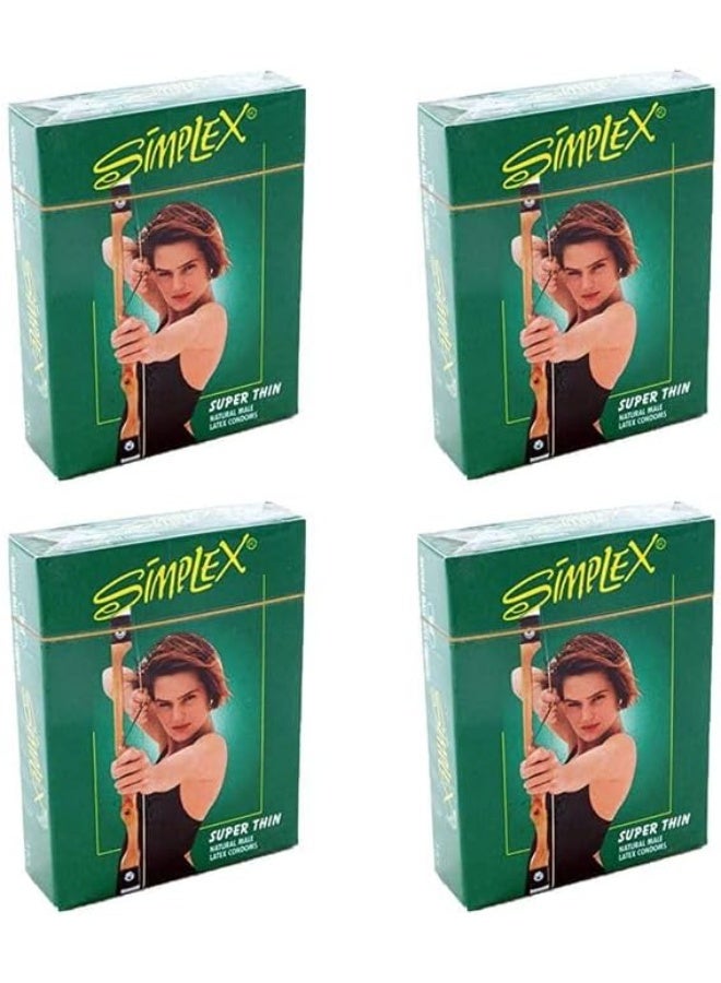 سمبليكس سوبر ثين لاتيكس كوندوم 4 عبوات 3 قطع لكل عبوة